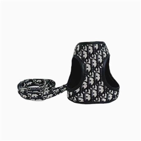 dior pet dames|Dior dog harness black.